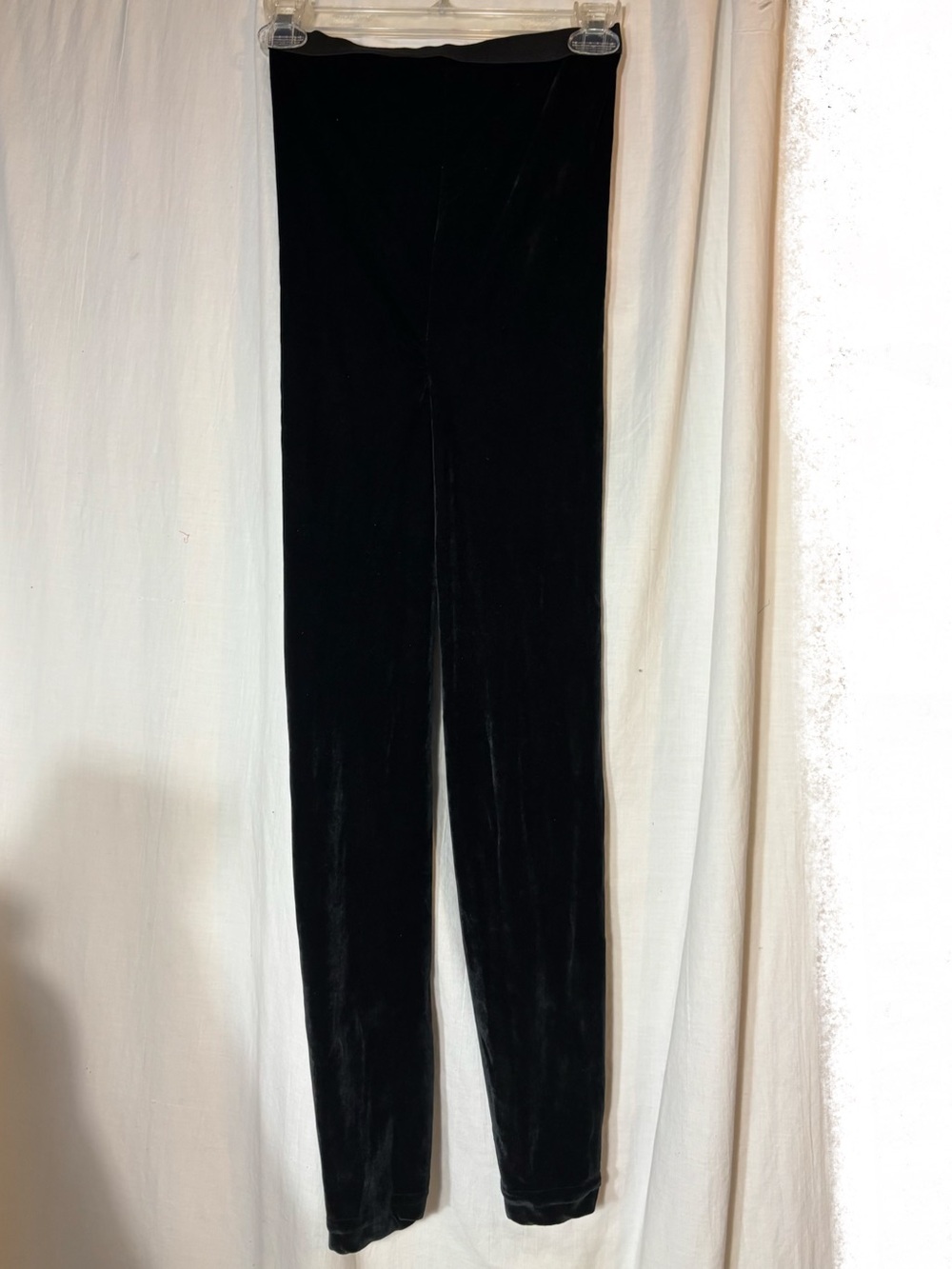 Vintage women’s black velvet leggings medium Infinity Classics
